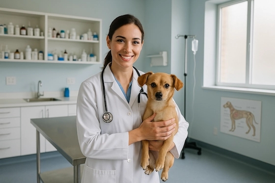 Veterinario y mascota