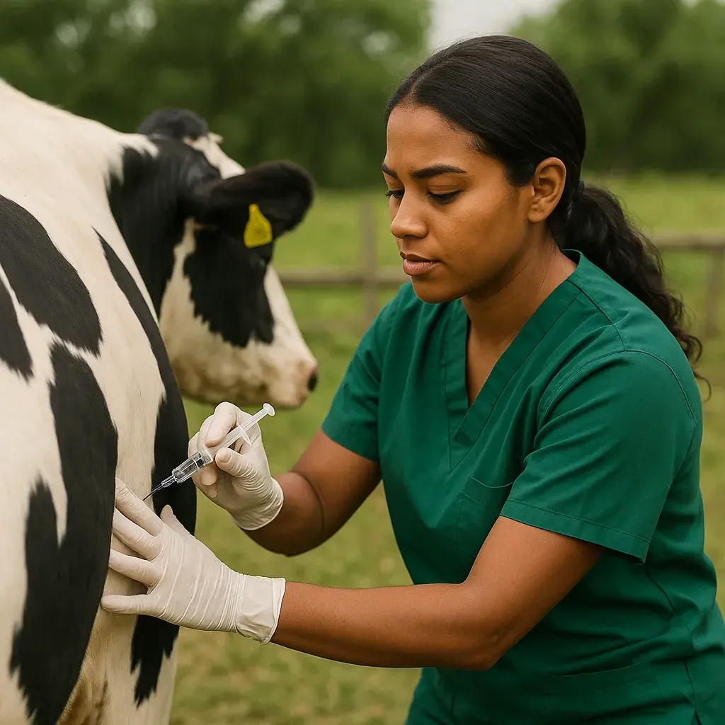 Veterinario y vaca